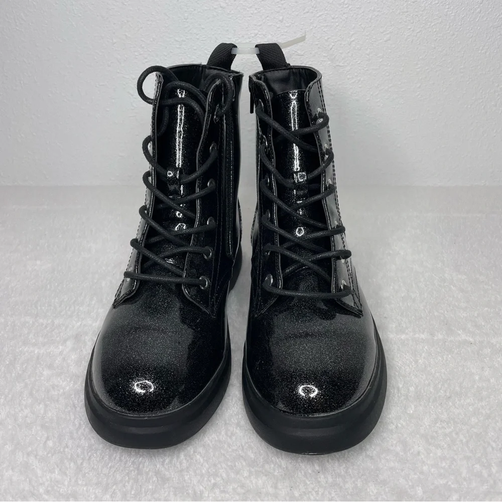 New DV by Dolce Vita Girl’s Colada Black Sparkle Ankle Boot size 5